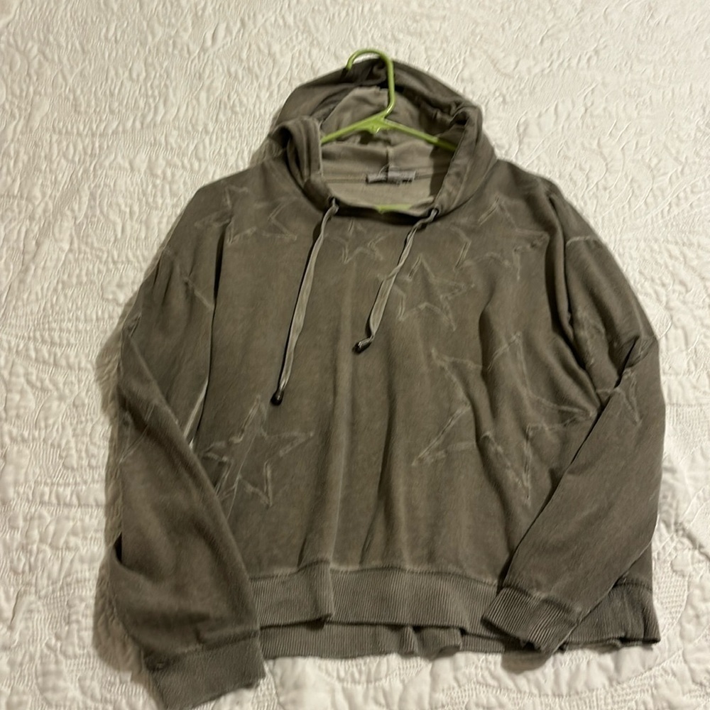 Grey & gray medium hoodie w stars